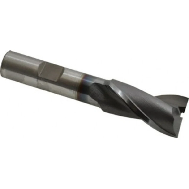 OSG 23/32, 1-5/16 LOC, 1/2 Shank Diam, 3-5/16 OAL, 2 Flute, Vanadium High Speed Steel Square End Mill Single End, TiC...
